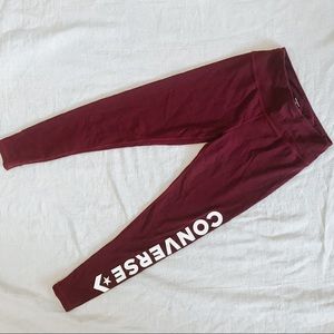 Converse Red Leggings Activewear Size Small